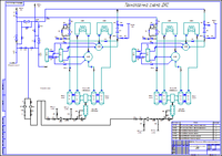 
Схема Технологическая ДКС дожимной компрессорной станции-Чертеж-Оборудование транспорта нефти и газа-Курсовая работа-Дипломная работа