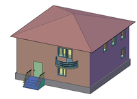 
Проект двухэтажного дома в 3D