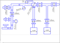 
Схема манифольда-Чертеж-Оборудование для бурения нефтяных и газовых скважин-Курсовая работа-Дипломная работа