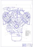 Двигатель ЯМЗ-236Б (сборочный чертеж)