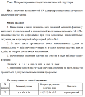 
Лабораторная работа №2 по дисциплине: Информатика и программирование (часть 2). Вариант 09